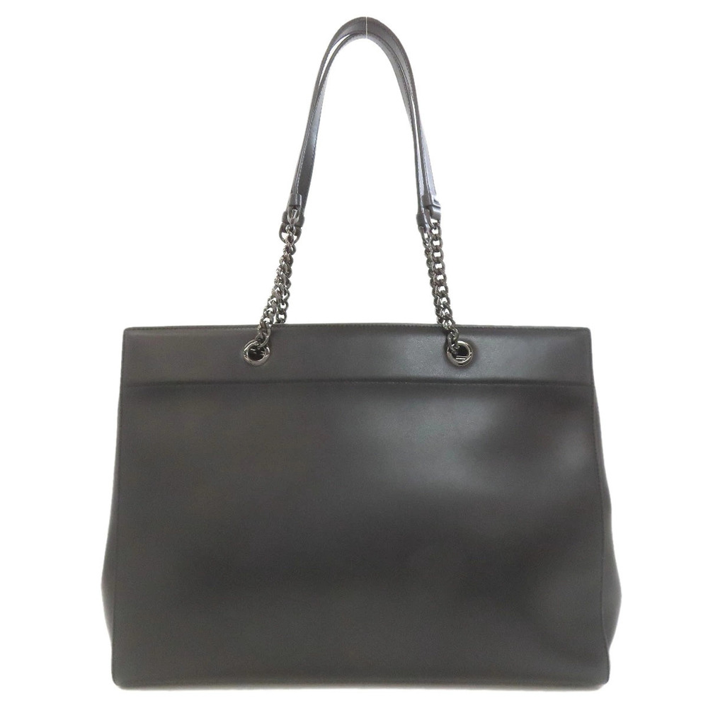 Salvatore Ferragamo Leather Rion Vara Tote Bag Black